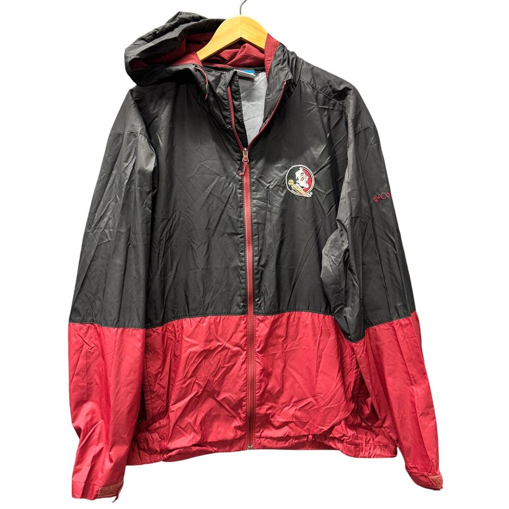 FSU Seminoles Jacket Mens XL Full Zip Nylon Windbreaker Columbia Sportswear